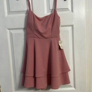 Mauve/pink mini dress